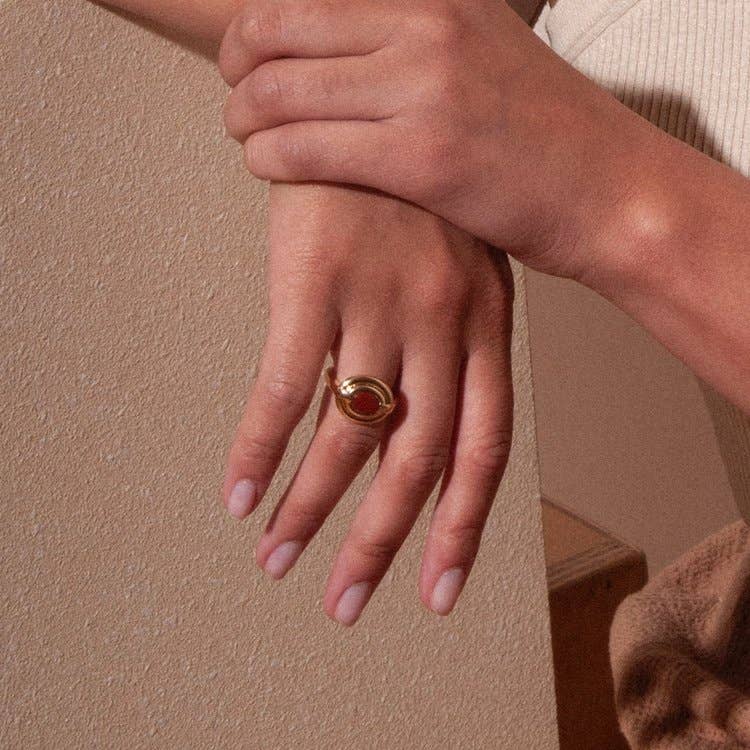 Lindsay Lewis - Venta al por mayor Anillos grandes/de cóctel - Anillo Mira - Cornalina1