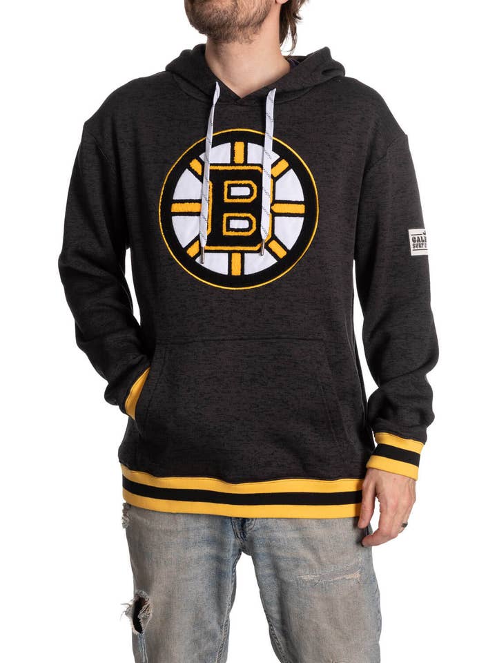 Sudadera con capucha de hockey negra de los Boston Bruins Muskoka para venta al por mayor de Bench Clearers