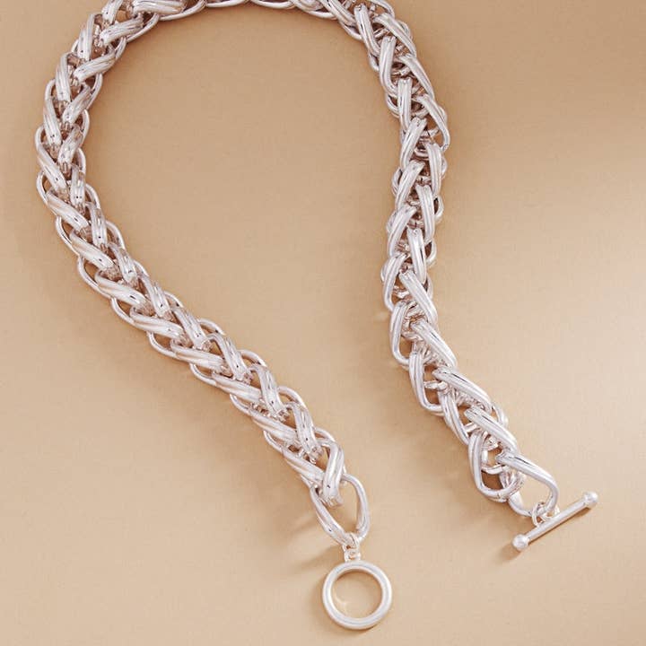 Designature New York - Wholesale Link & Chain Necklace - VINTAGE METAL CHUNKY CHAIN W TOGGLE CLASP NECKLACE2