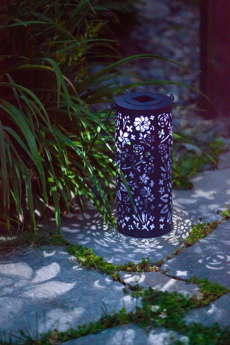 Allsop Home & Garden - Wholesale Outdoor/Lawn Light - Metal Bloom 12" Outdoor Solar Lantern - Midnight Blue5