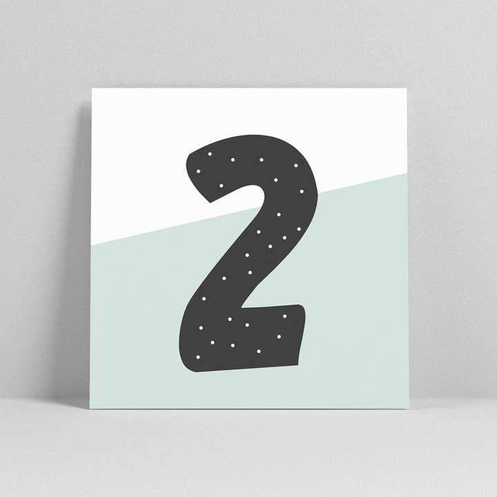 briefkaart „2" voor wholesale door Fünf vor Zehn