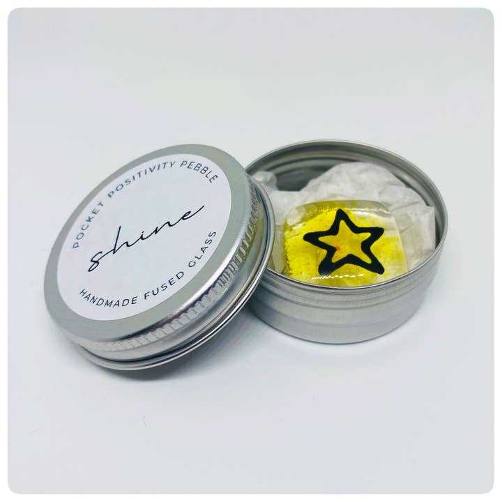 Salvia Glass - Wholesale Keepsake Coin/Token - Glass Shine pocket hug mini tin0