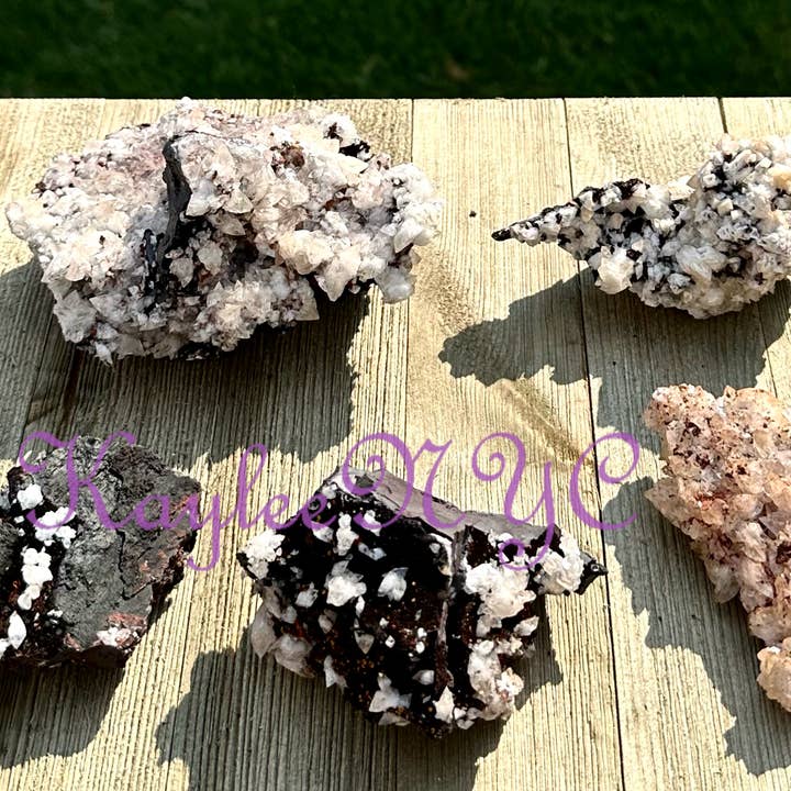 KayleeNYC - Wholesale Spiritual Stone/Crystal - 4-5 PCs Natural Diamond Calcite cluster Crystal Healing3