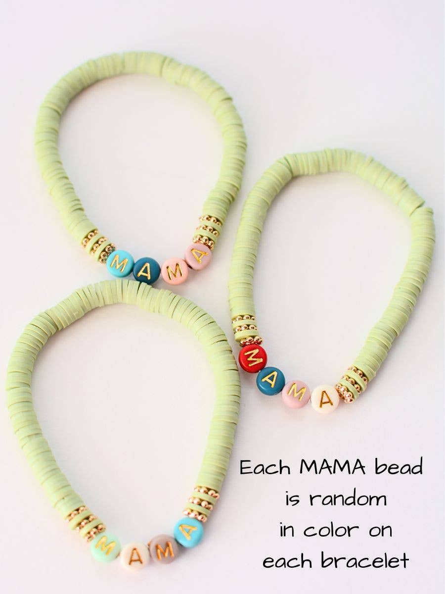 Two and Crew - Faith Based Jewelry & Gifts - Wholesale Beaded Bracelet - MAMA Bracelet – Mothers Gift, Mint, Beaded Stretch Jewelry2