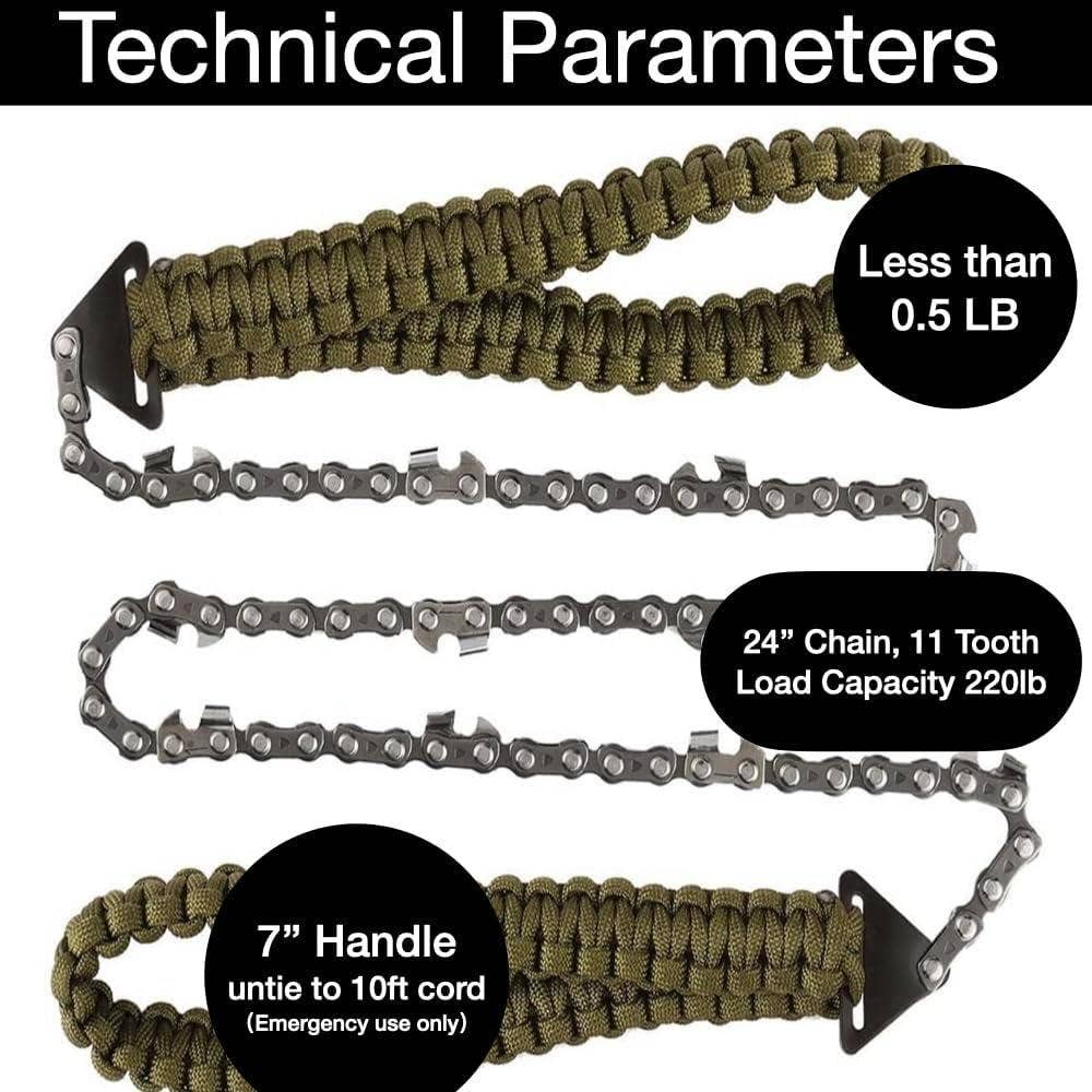VIGOR - Wholesale Handy Tool - Pocket Survival Hand Chainsaw with Paracord Handle4