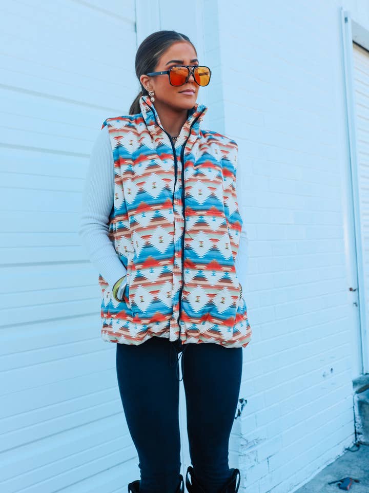 The Front Porch Label - Wholesale Outerwear Vest - Women's - Aztec Vest1