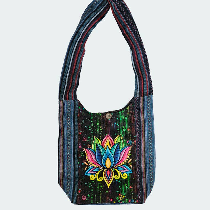 Kathmandu Imports - Wholesale Crossbodytas - Dames - Lotus Design Hobo-tas (CODE-692)0