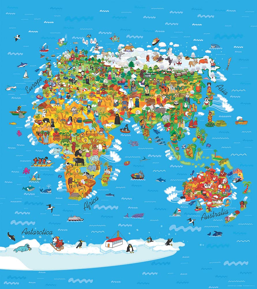 The Design Department b.v. - Wholesale Wallpaper - Wall Mural World Map for Children6