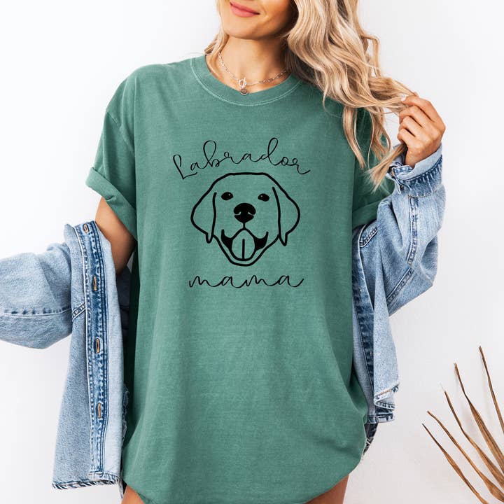 Verita Culture - Wholesale Screen Printed T-Shirt - Women's - Labrador Retriever Dog Mom Comfort Colors T Shirt (Copy)12