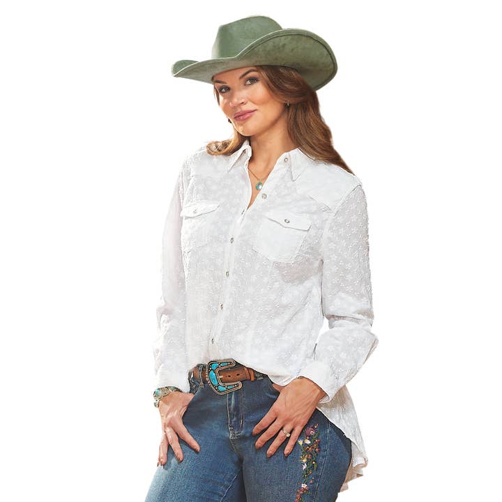 Rodeo Night Eyelet Shirt for wholesale by Back in the Saddle