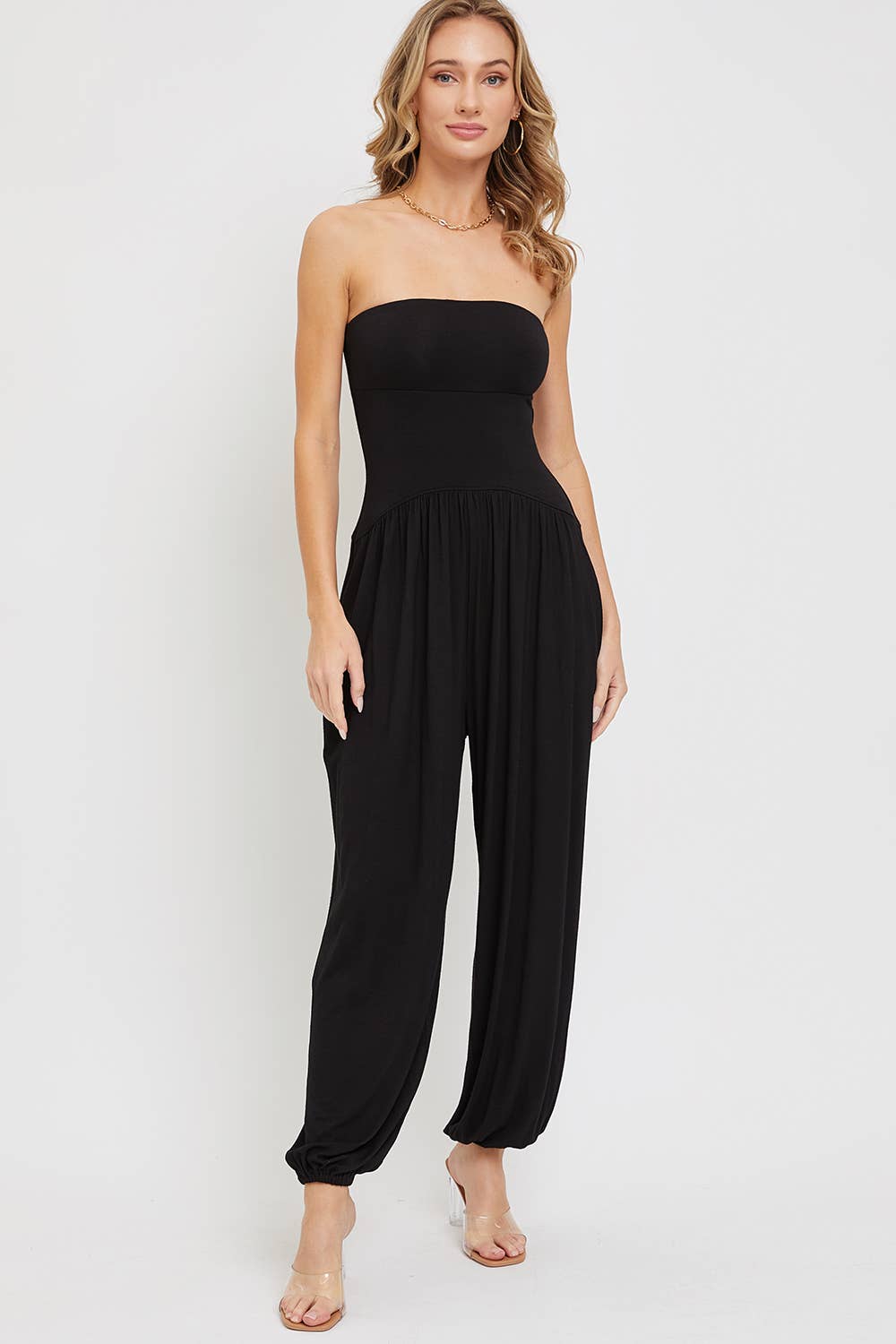 Sweet Lovely by Jen - Wholesale Jumpsuit - Women's - TUBE JERSEY DROP-WAIST ONE-PIECE  JUMPSUIT21