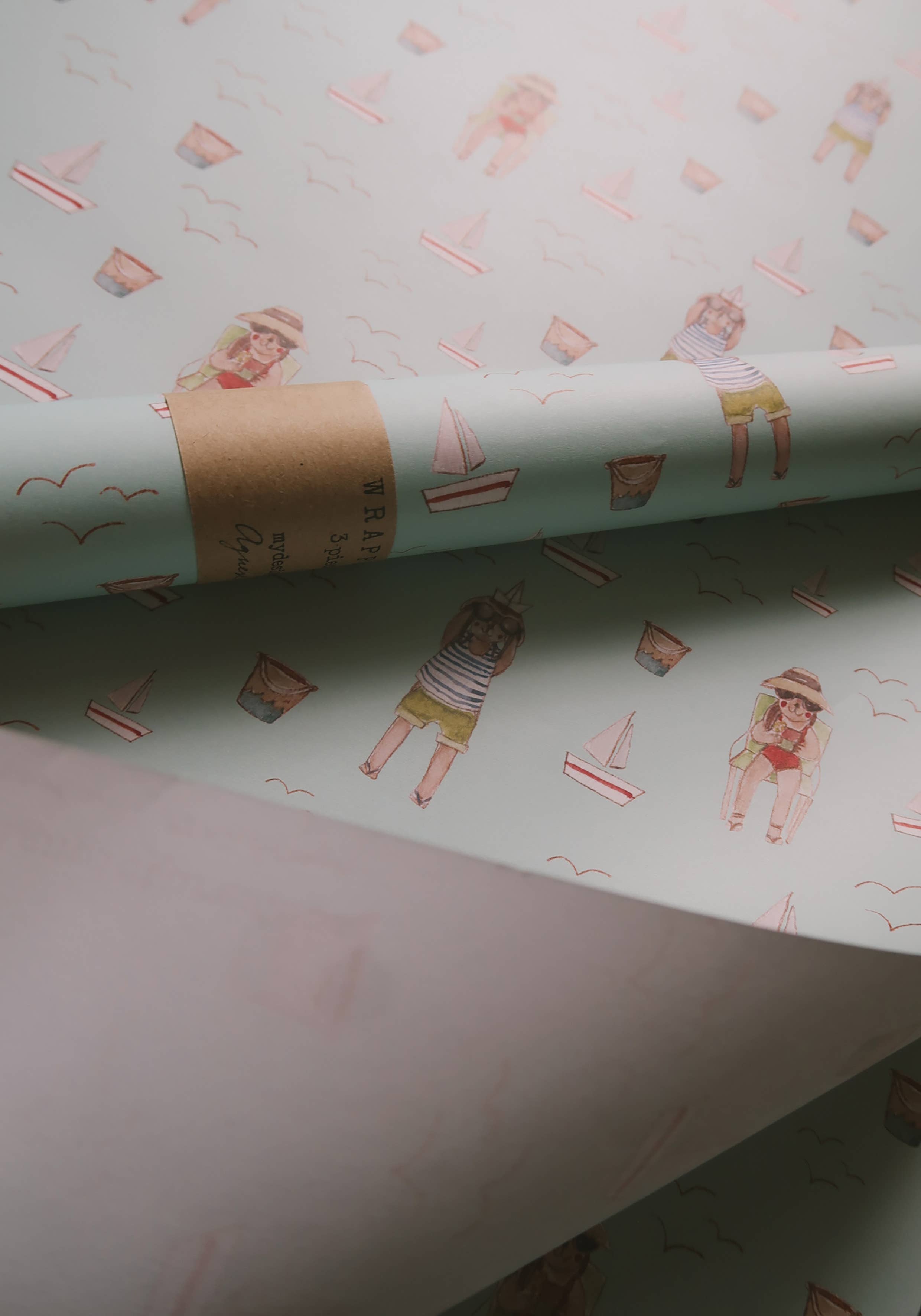 MyDesignPictures - Wholesale Wrapping Paper Roll - Set Of 3 Pieces Summer Wrapping Paper3