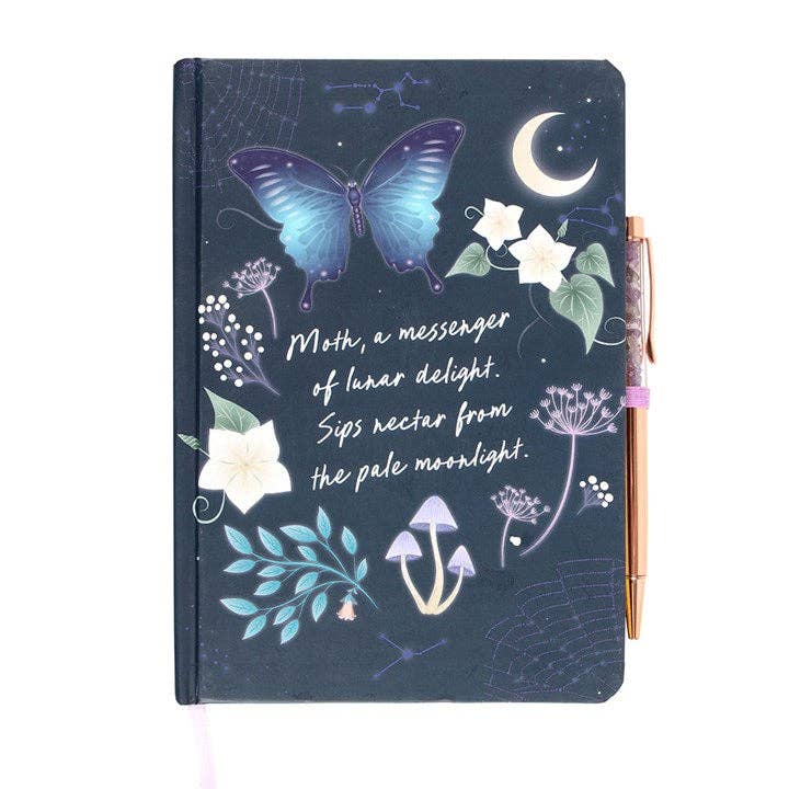 Something Different Wholesale – Diário por atacado – Caderno Midnight Moth com Caneta de Ametista2