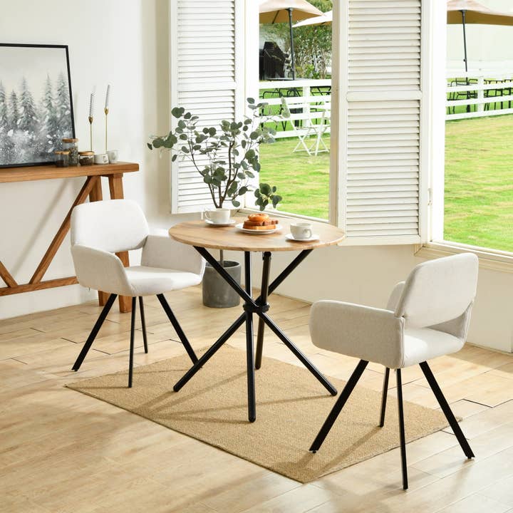 HOMYCASA DESIGN INC - Wholesale Patio Set - 3-Piece Breakfast Table Set Round Table with 2 Swivel Chairs34