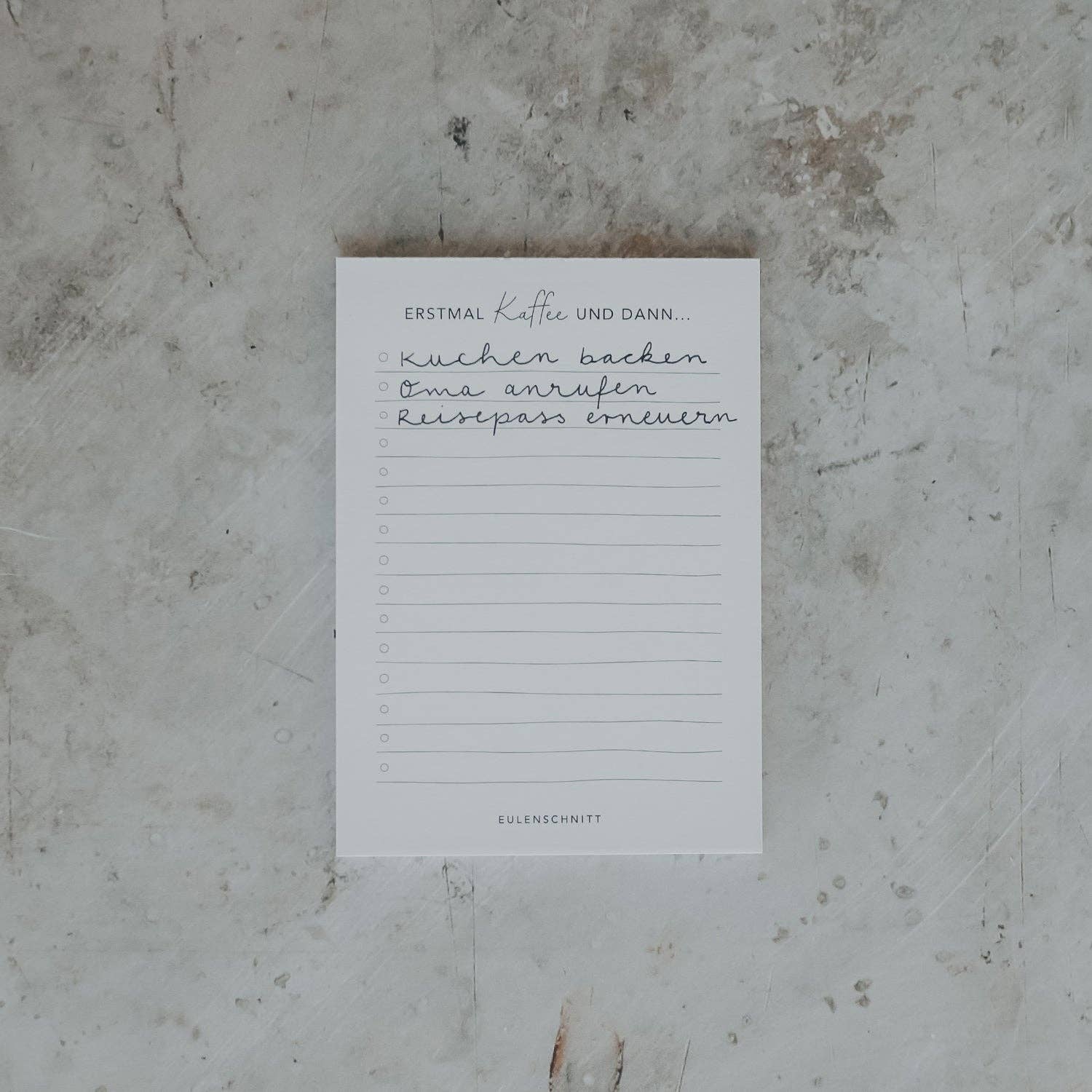 Eulenschnitt - Vente Blocs-notes - Bloc D'abord le café (UE = 10 pcs)3