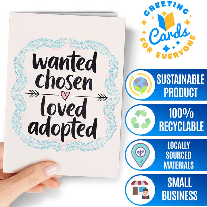 Greeting Cards for Everyone - Wholesale Congratulations Card - Adoption Card - Happy Adoption Day Cards - GC188