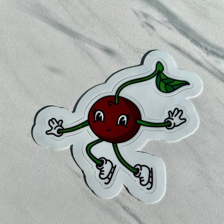 Skating Cherry Figure Skating Sticker for wholesale by Denali & Co.