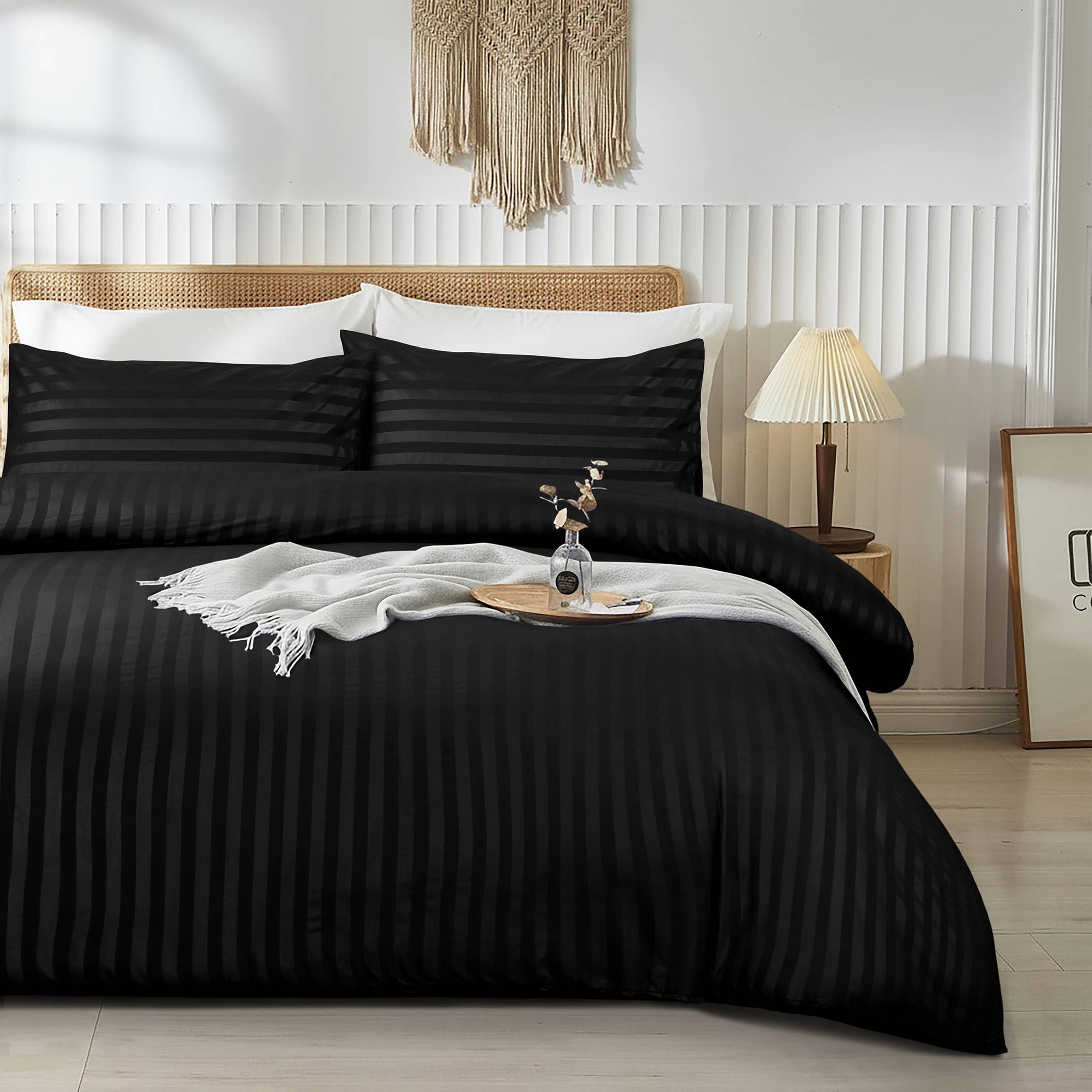 Cotton Passion – wholesale Sängkläder – Randigt påslakan set i lyxig 100 % mjuk mikrofiber5