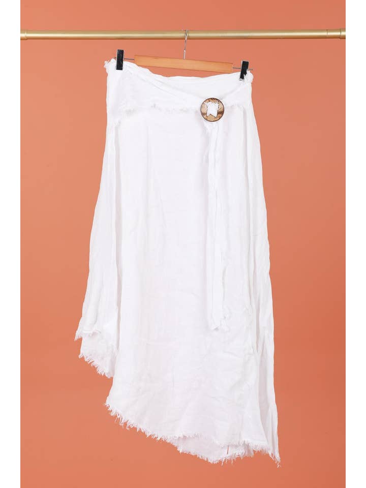 la maison des fibres naturelles - Wholesale Skirt - Women's - Linen skirt with drawstring 1013 100% linen