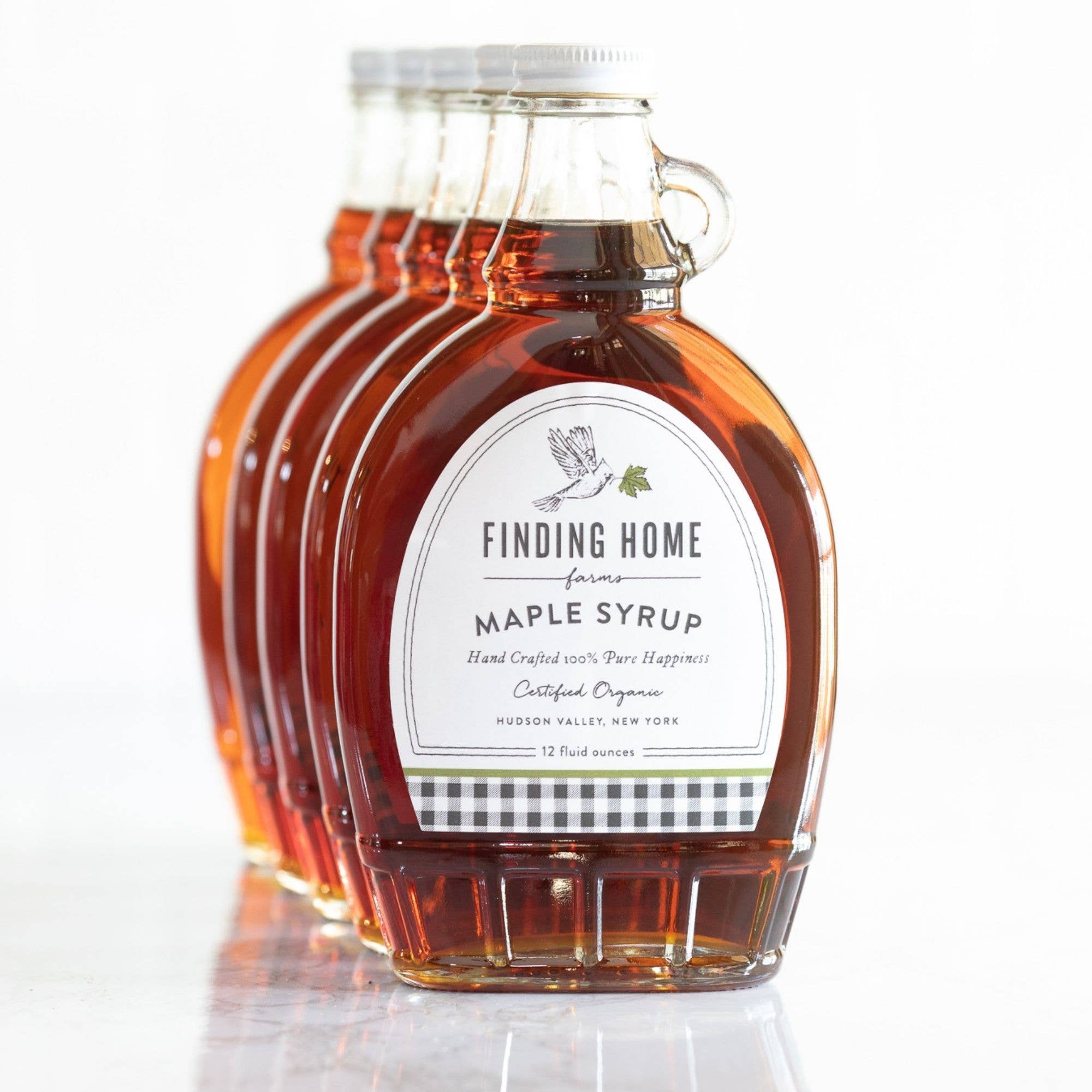 Finding Home Farms - Wholesale Maple Syrup - 100% Pure Organic Maple Syrup - 12 oz Decorative Glass10