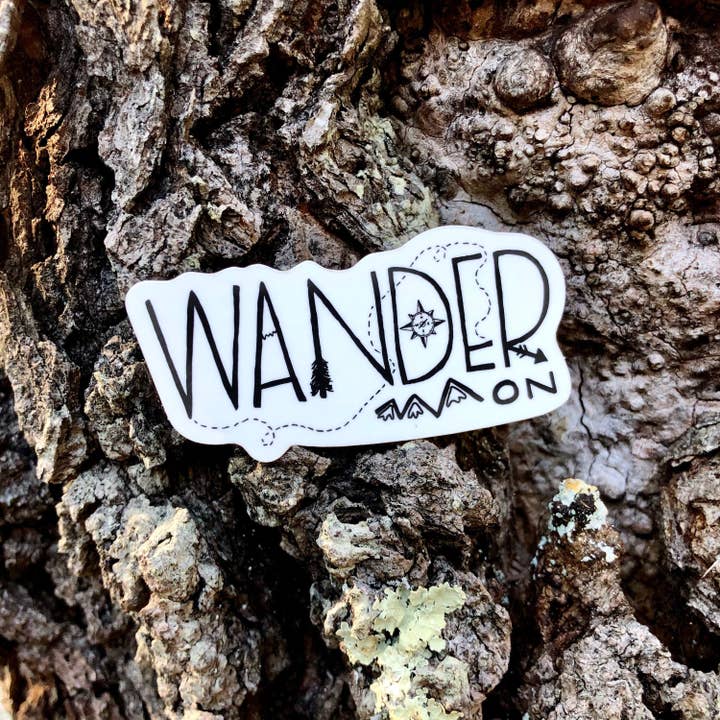 Wander On Words - Wholesale Sticker - Hand-Lettered Wander On Adventurer Sticker2
