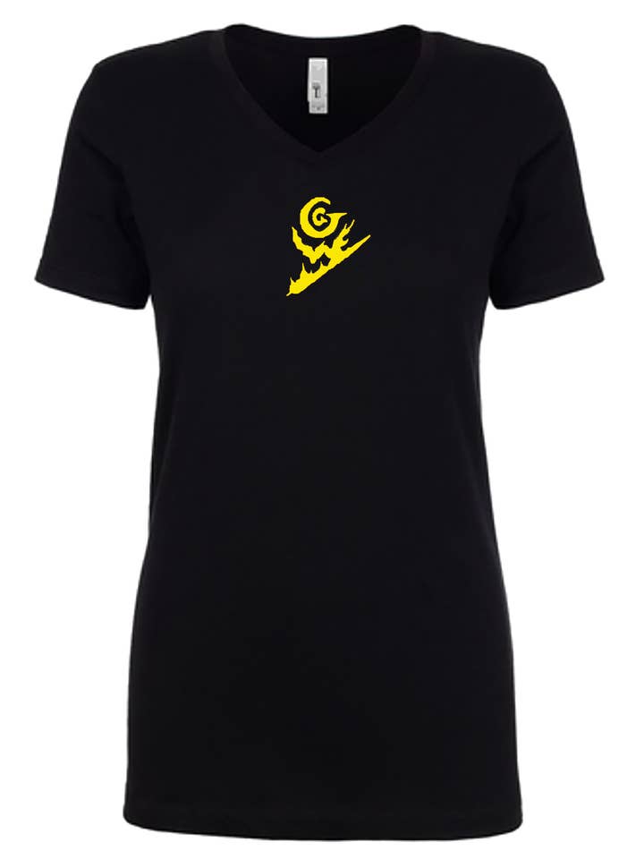 T-shirts à col en V Blaze Streak pour femmes pour la vente par Gods of Gridiron War