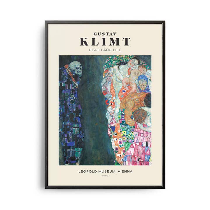 Mid-century modern Gustav Klimt Death and Life poster for wholesale by Weekend Concept
