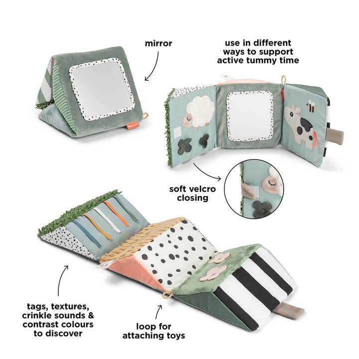 Fold-out sensory mirror Tiny farm Colour mix for wholesale by Done by Deer