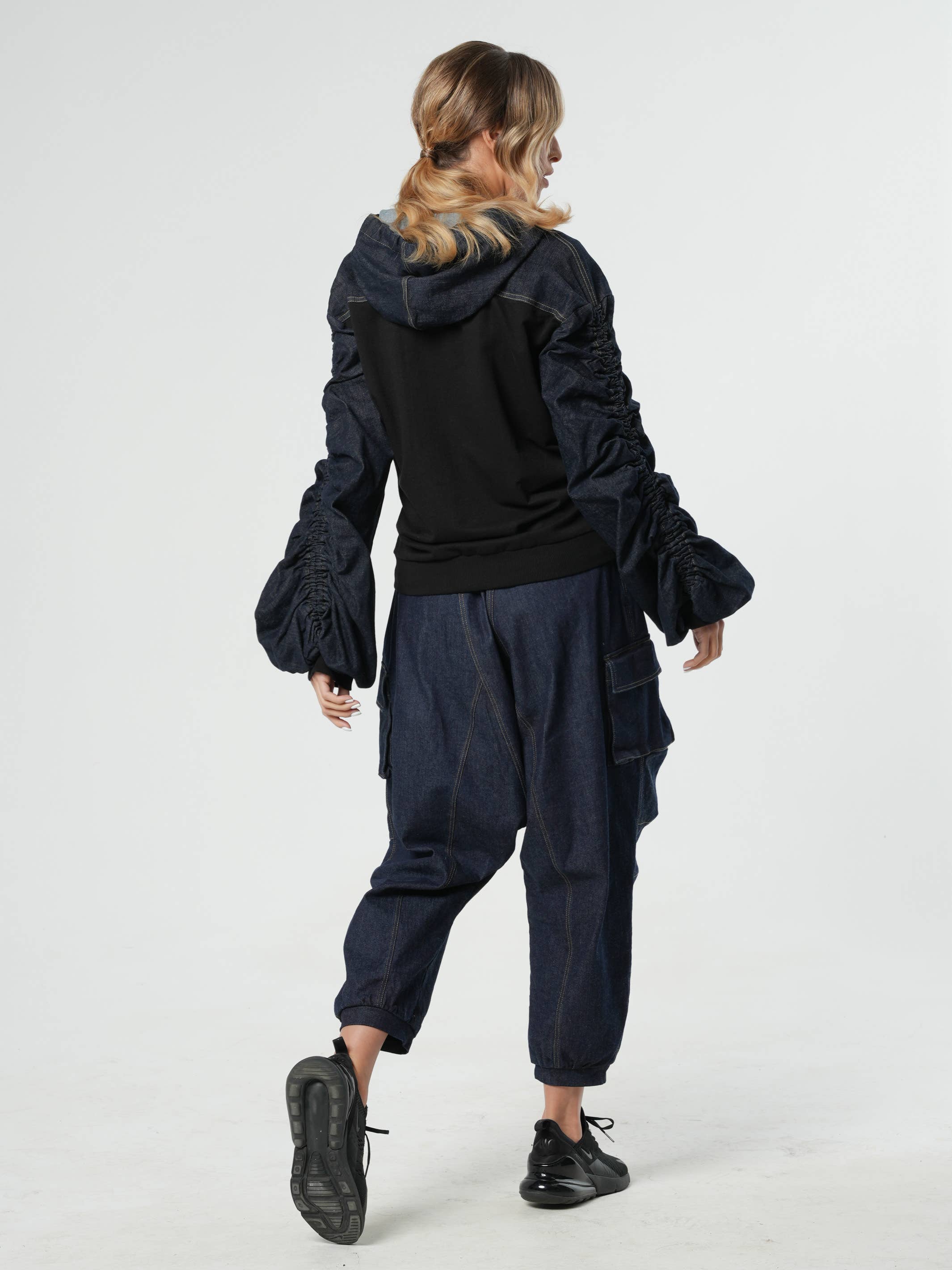 Metamorphoza - Wholesale Jacket - Women's - Denim Hooded Jacket2