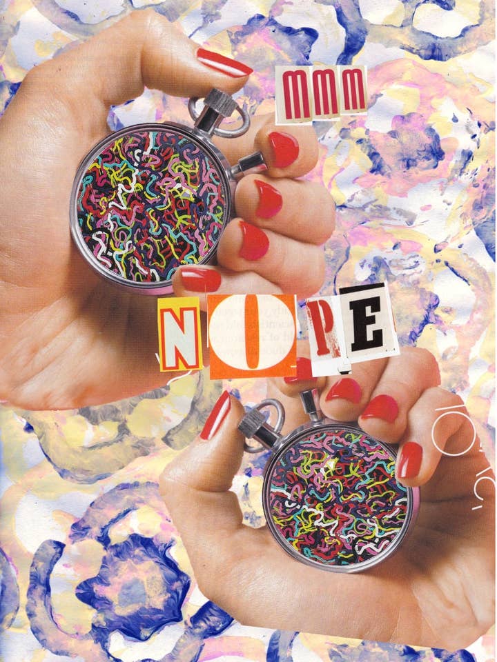 Nope Funny Tapestry for wholesale by City and Flower Collage