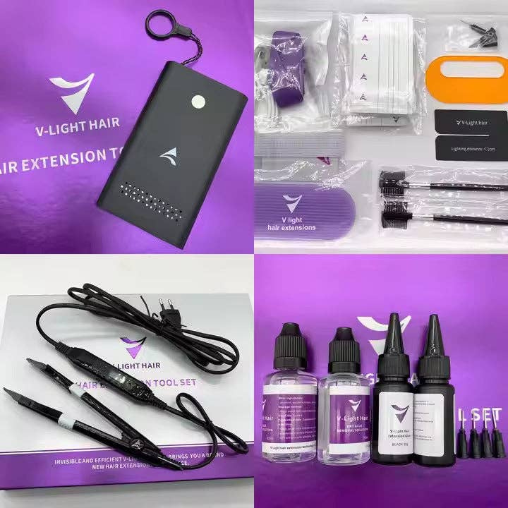 Hair Imports NYC - Wholesale Hair Extensions - V-Light Hair Extension Tool Kit - Professional Salon Application System9