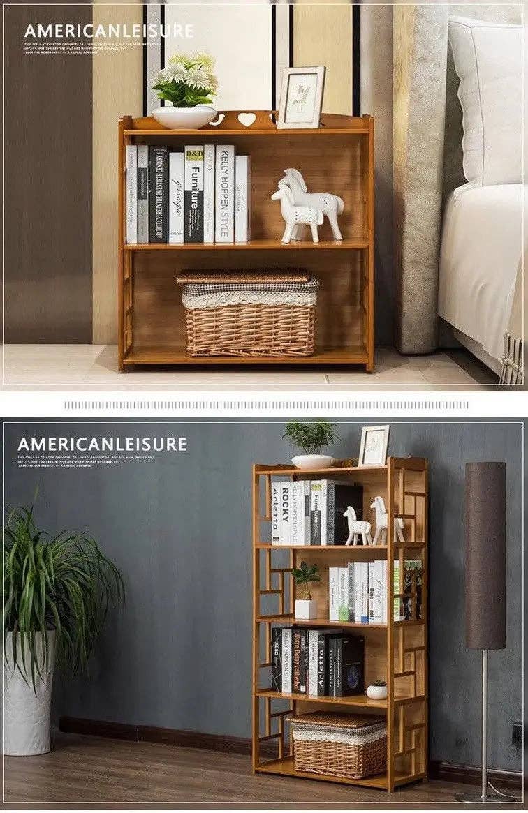 everythingbamboo - Wholesale Bookcase - Bamboo Antique Style Cabinet Book Shelf Bookcase Storage Choice Elegant BBC013