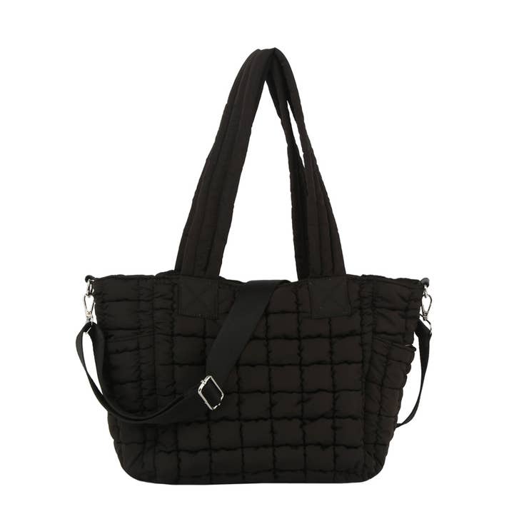Handbag Factory Corp - Wholesale Tote Bag - Women's - Quilted design daily tote with crossbody strap10
