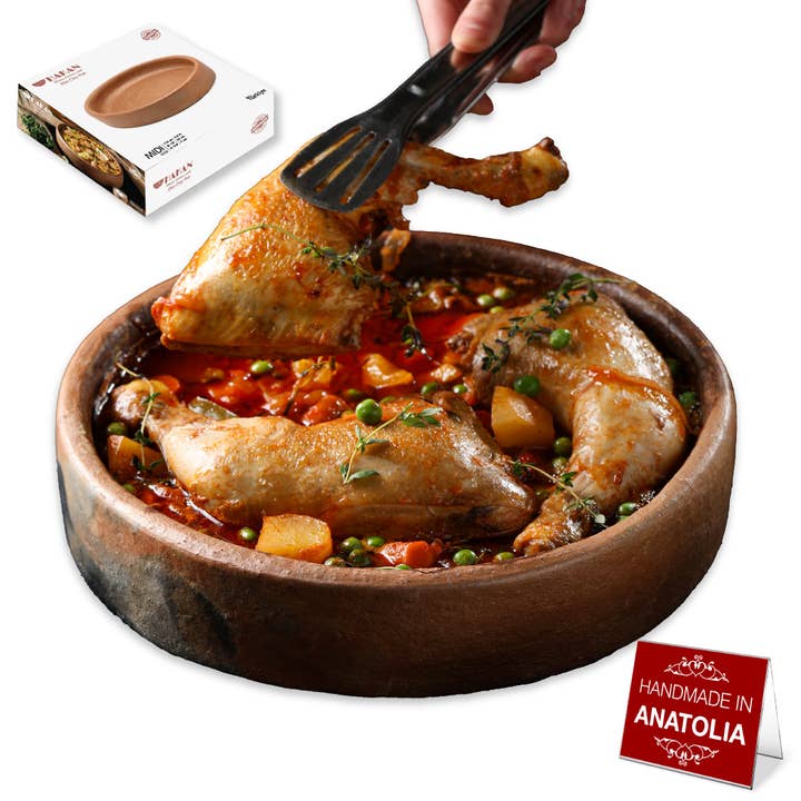 Hakan - Wholesale Cooking Pot - Hakan Efes Clay Pan for Cooking, Unglazed Pot, No Lid