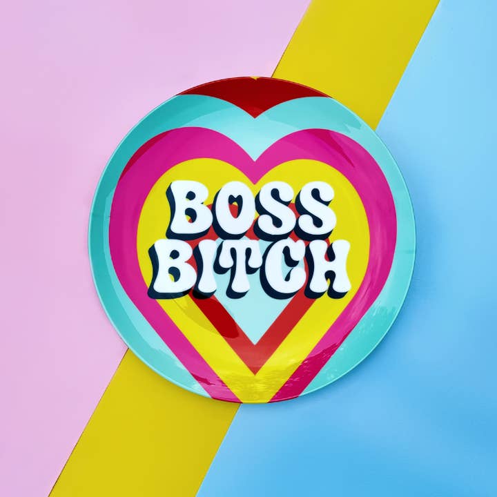 ART WOW – Prato por atacado – Placas 'Boss Bitch' de Giddy Kipper1