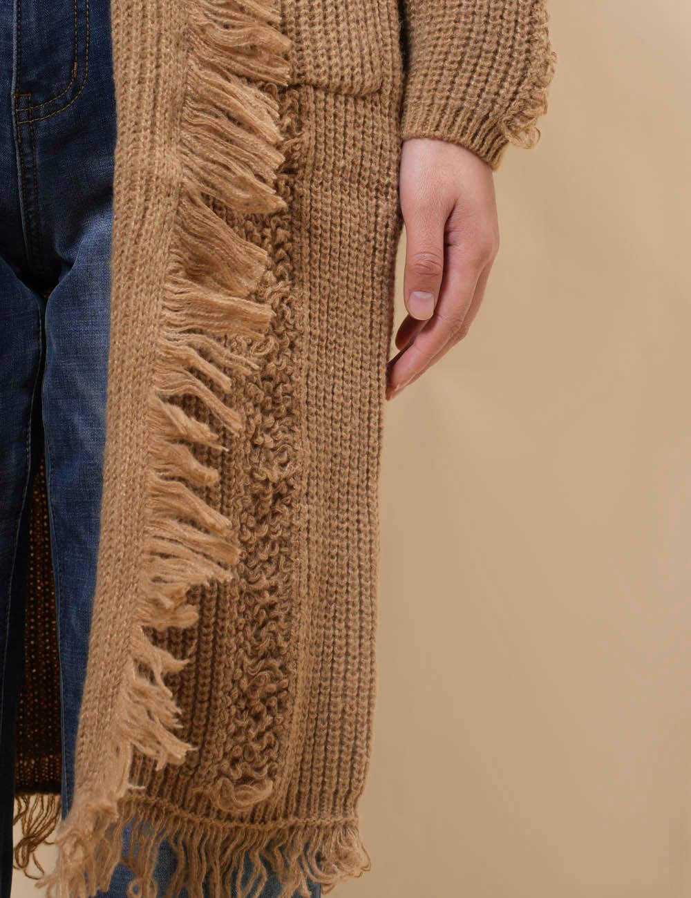 Sweetkama – wholesale Cardigan – Women’s – Ladies Solid Color Tassels Open Front Cardigan SKT410889