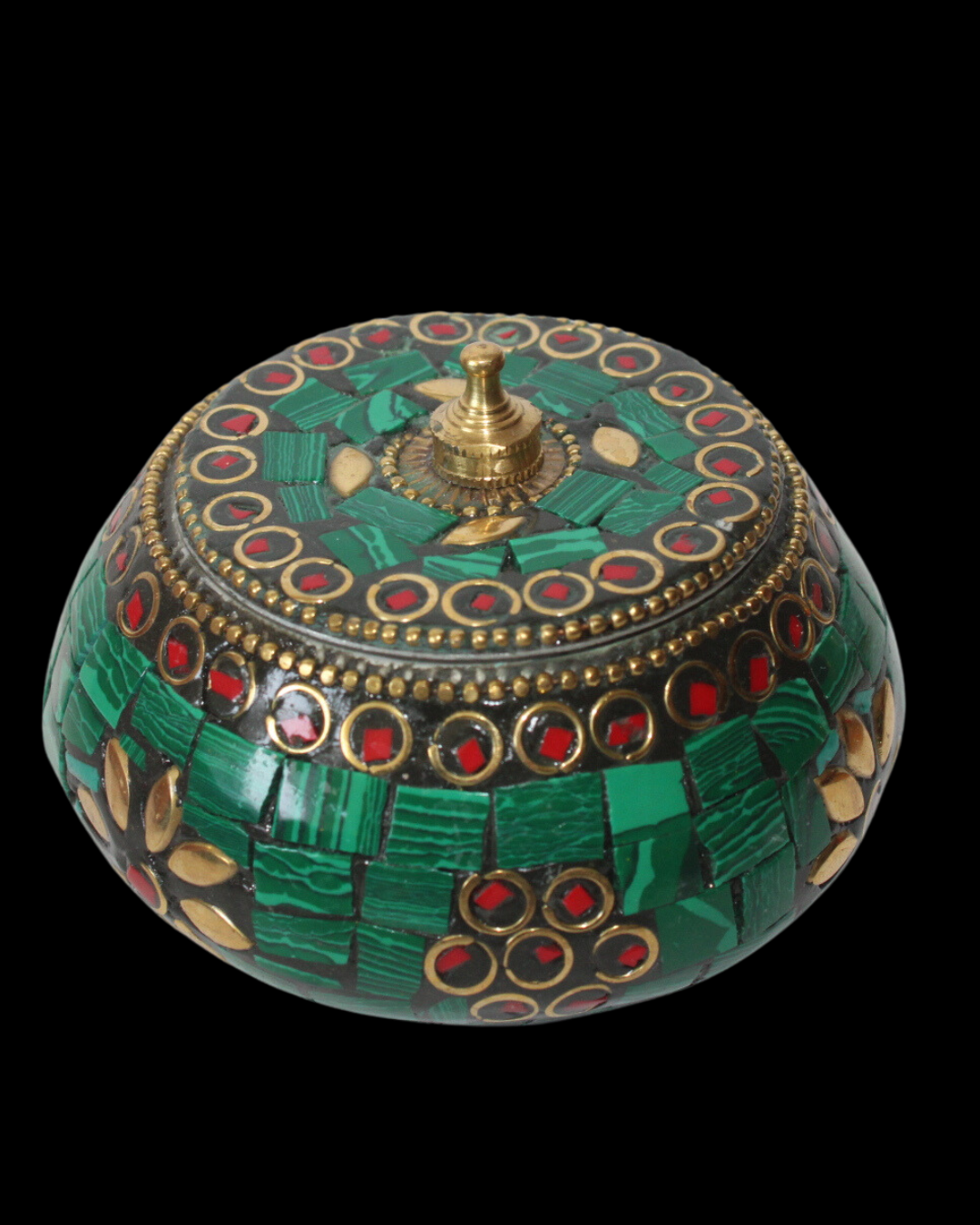 Tika - Wholesale Decorative Box - Mosaic Gem Boxes- Flat Lid (6 pack)1