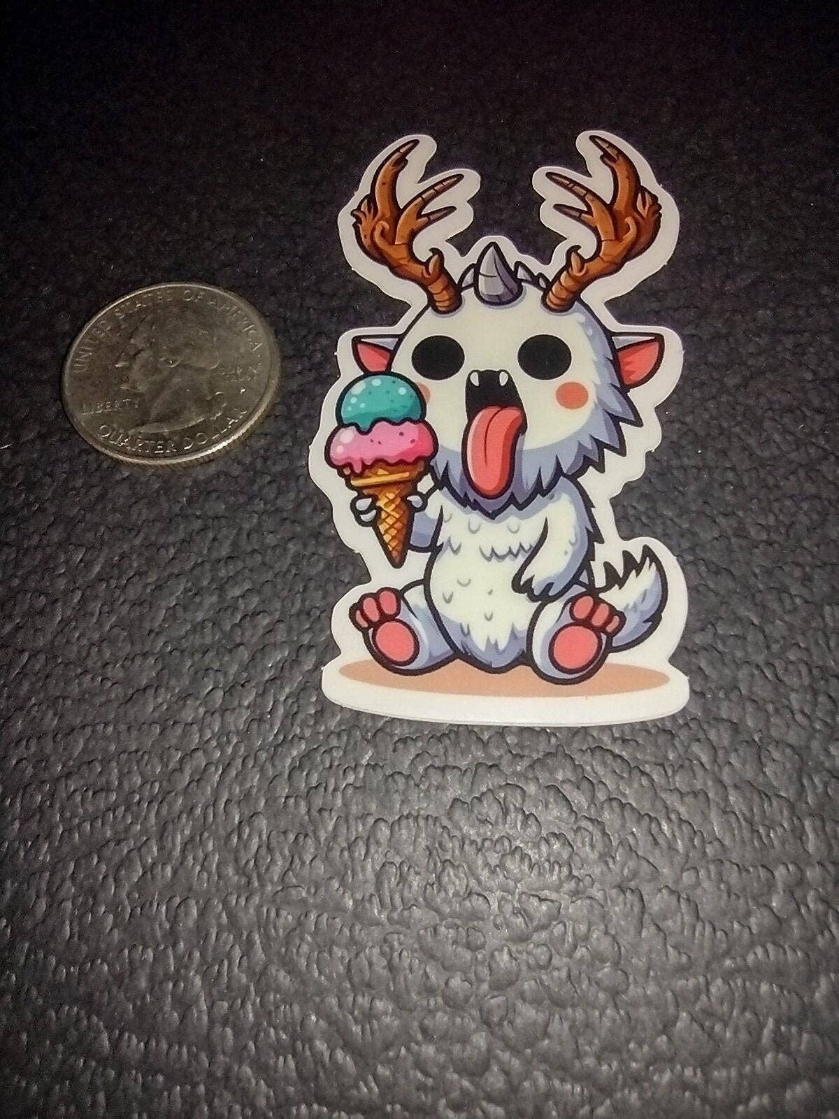 Mountain's Misfits - Wholesale Sticker - Wendigo with Ice Cream Sticker3