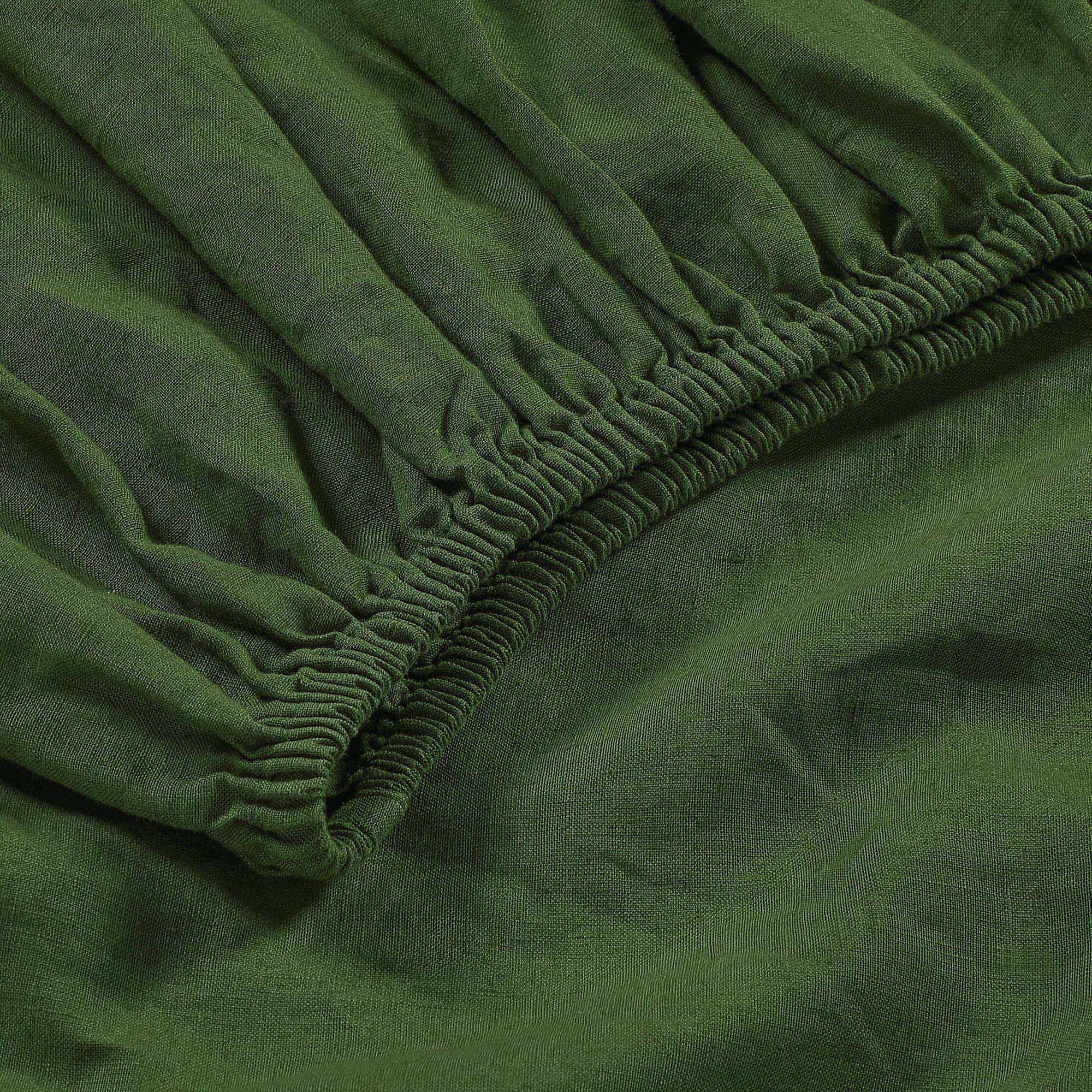 SIJO - Wholesale Sheet Set - French Linen Luxeweave Sheet Set - Forest3