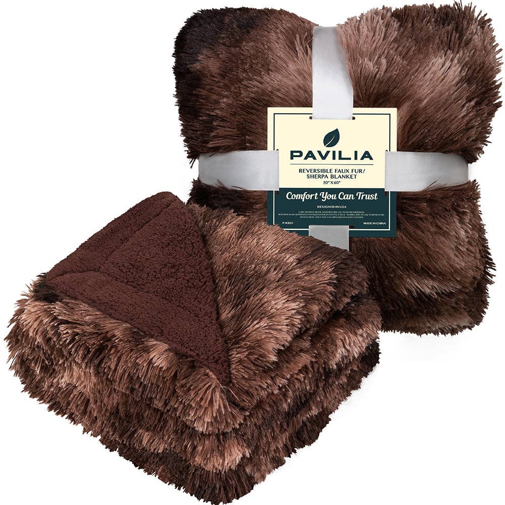 Pavilia - Wholesale Decoratiedeken - Pluche Sherpa Plaid van Imitatiebont20