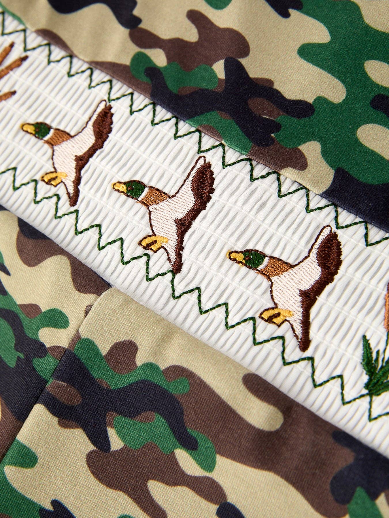 Rylee Faith Designs - Wholesale Jumpsuit - Baby - Camouflage Duck Smocking Embroidery Baby Boy Romper8