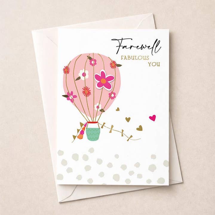 Large Sorry You're Leaving Card - Farewell Fabulous for wholesale by Hammond Gower Publications Ltd