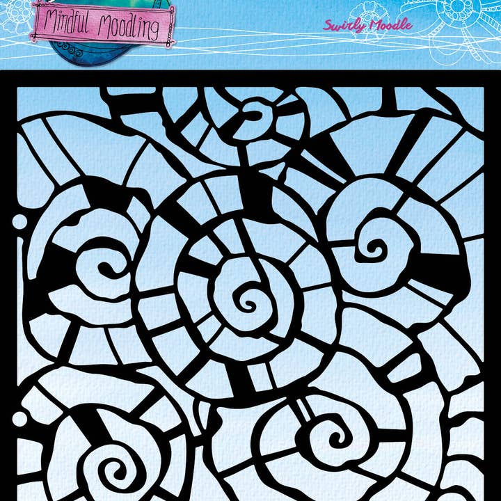 Ecstasy Crafts Distributing - Wholesale Craft Supplies - JL Mask Swirly Moodle Mindful Moodling 203,2x203,2x1mm 1 PC nr.90