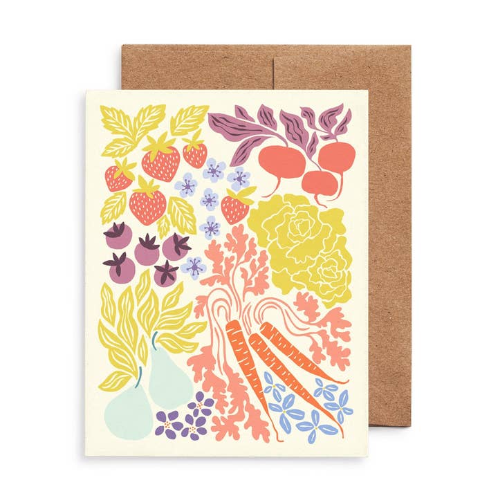 Farmers Market Greeting Card: Original Garden Art, Eco-Friendly and other Purchase Wholesale farmers market information. Free Returns & Net 60 Terms on Faire trending on Faire.