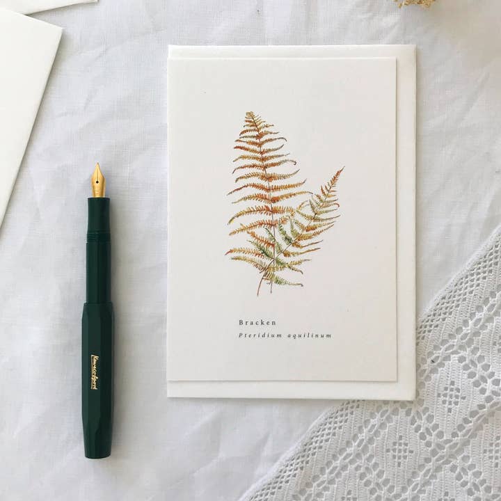 Annie Brougham Paper Goods. - Wholesale Everyday greeting card - Bracken Botanical Illustration Autumn Card0