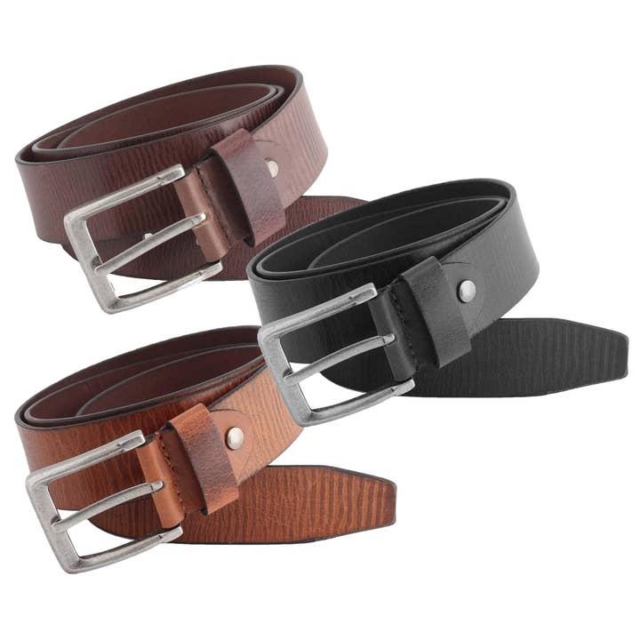 Leather Belt Men's Jeans Belt 4 cm Wide Women's 110 to 140 cm for wholesale by Greenwood