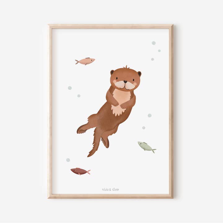 Children's room poster - Otter for wholesale by Tilda&Theo