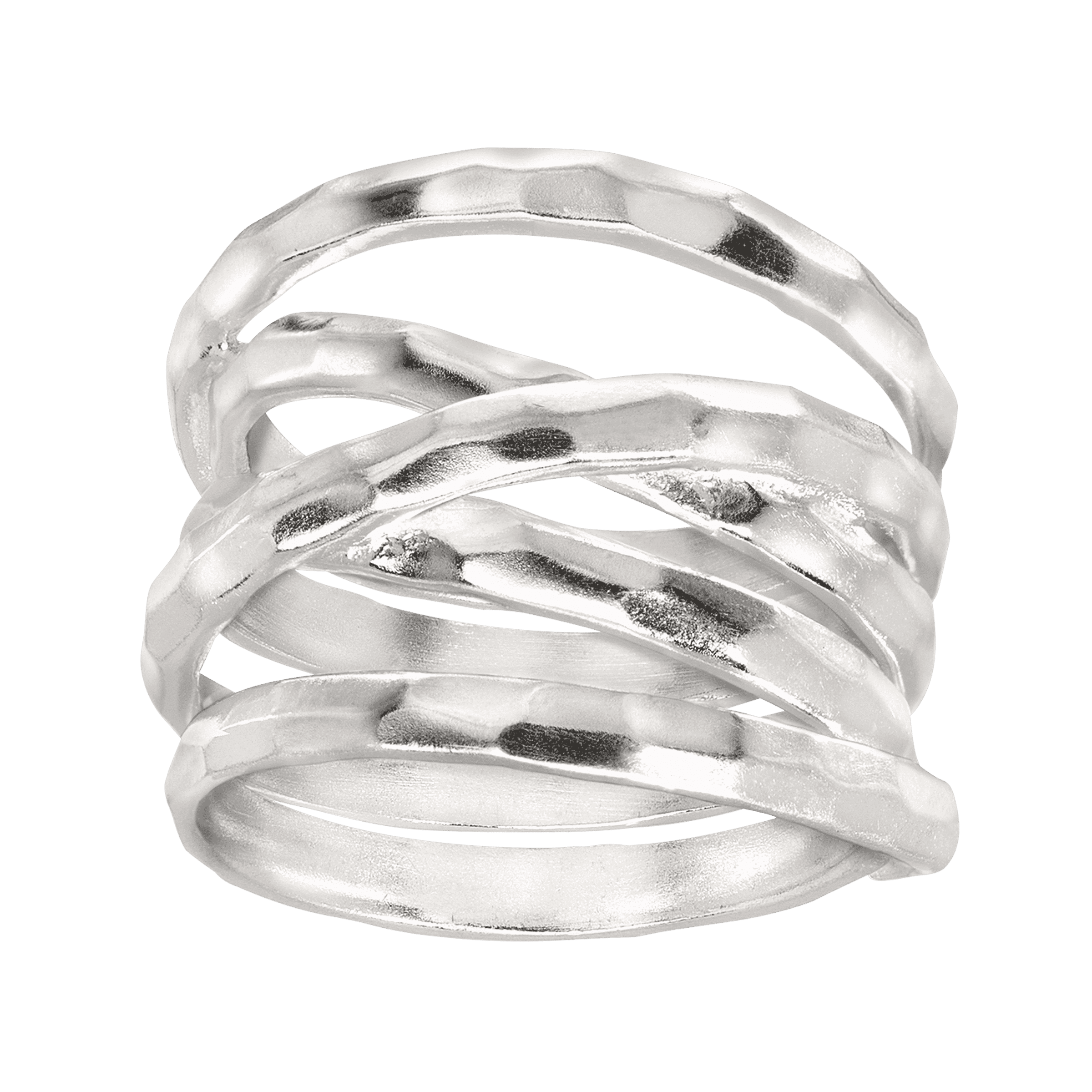 Silpada - Wholesale Band/Stacked Ring - Silpada 'Wrapped Up' Overlapping Textured Band Ring in Sterling Silver, Size 110