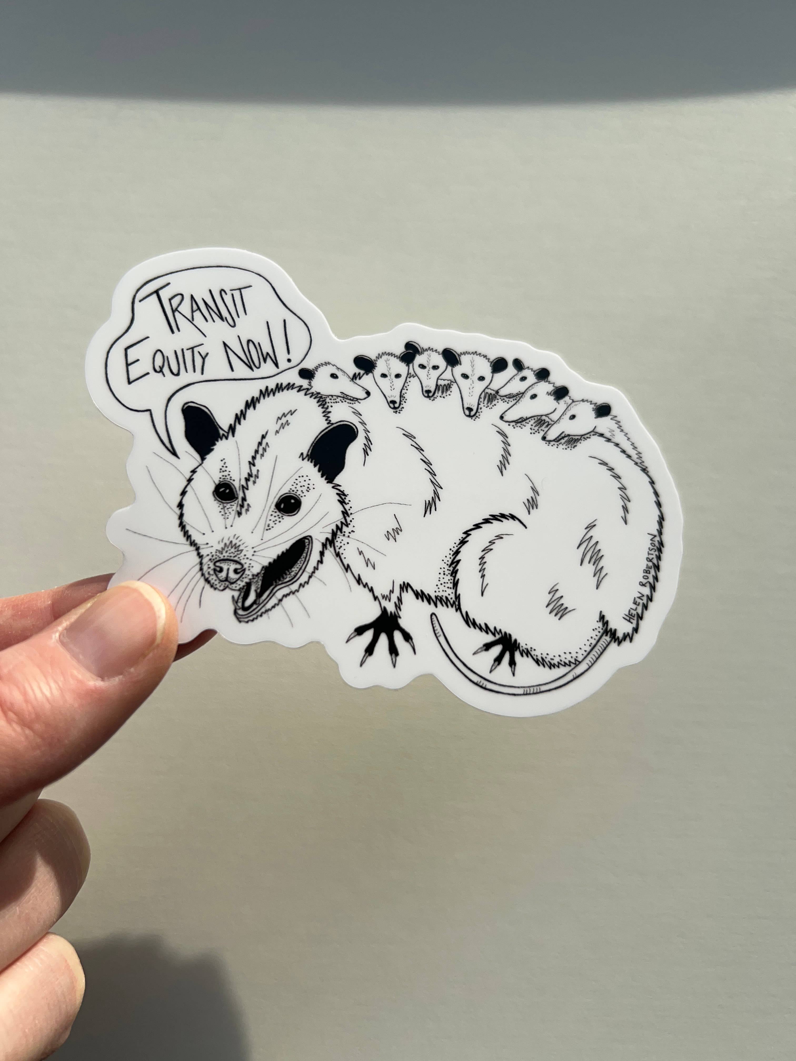 Seven Herons Studio - Wholesale Sticker - Pro-Transit Opossum2
