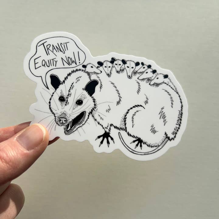 Seven Herons Studio - Wholesale Sticker - Pro-Transit Opossum2